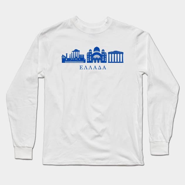 Greece Long Sleeve T-Shirt by Travellers